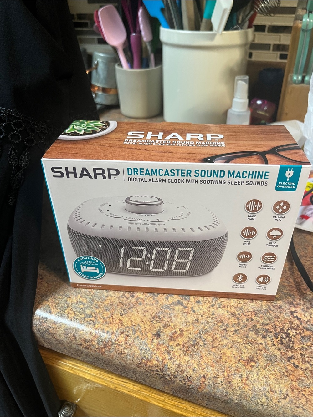 SHARP Dreamcaster Sound Machine Digital Alarm Clock - White